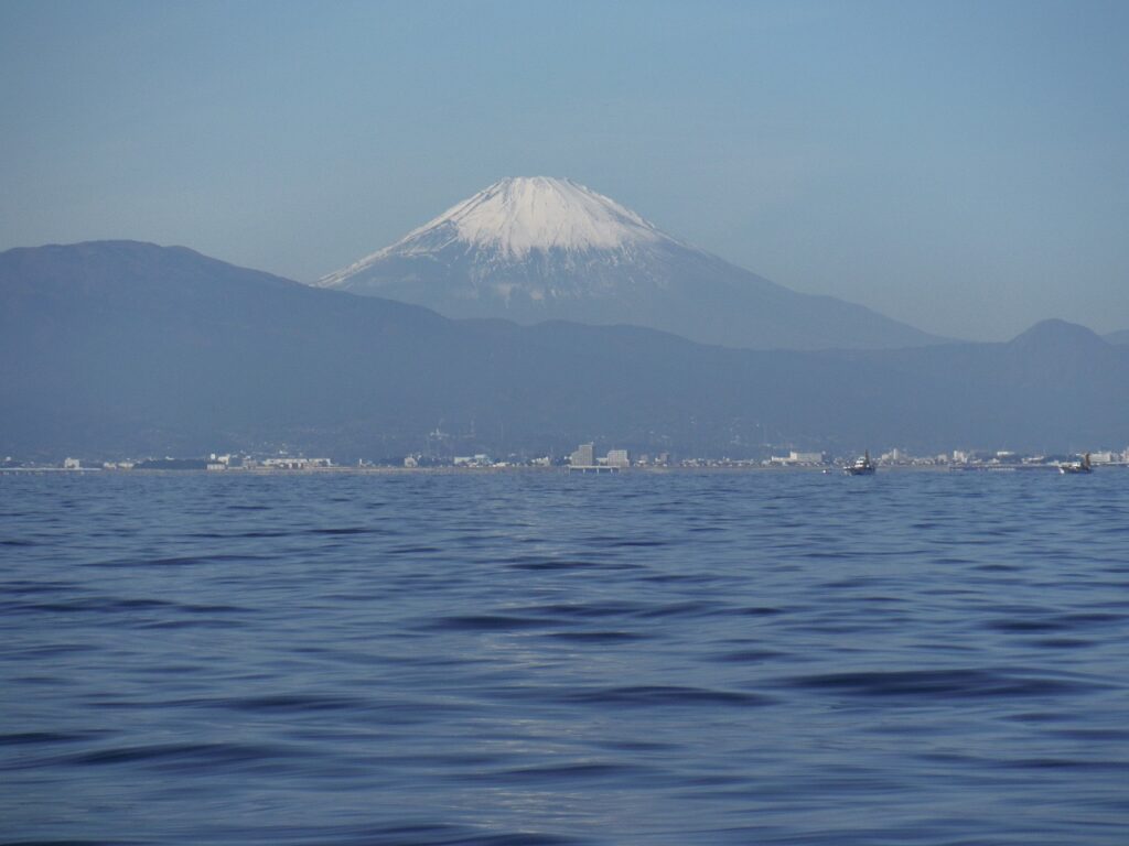 富士山を望む海域